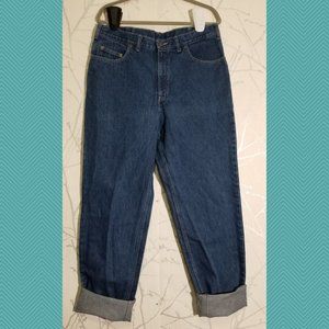 Denver Hayes VTG Dark Wash High Rise Tapered Mom Jeans